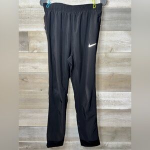 Nike Black Track Pants with White Swoosh